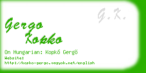 gergo kopko business card